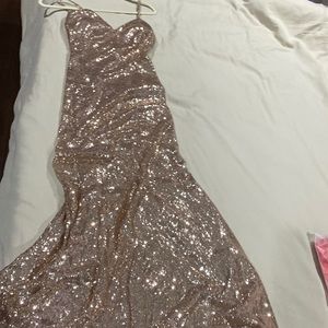 Long sequence dress, custom made size Xs